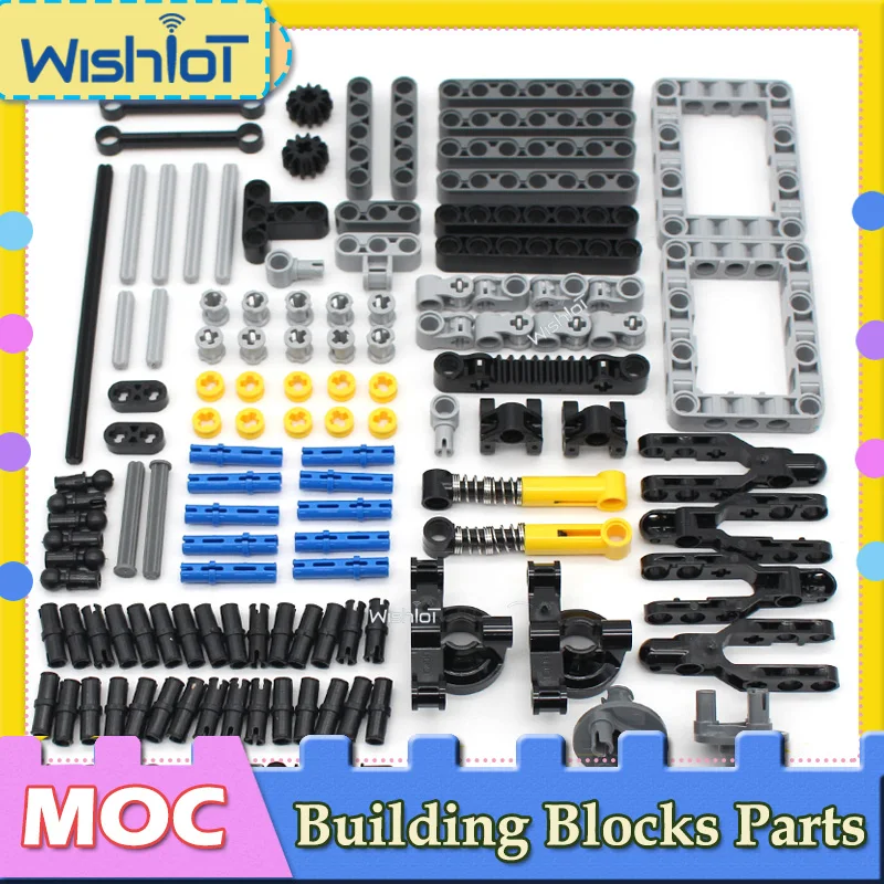 Tech Accessories Kit - 123PCS Suspension Perforated Technology Bricks Parts
