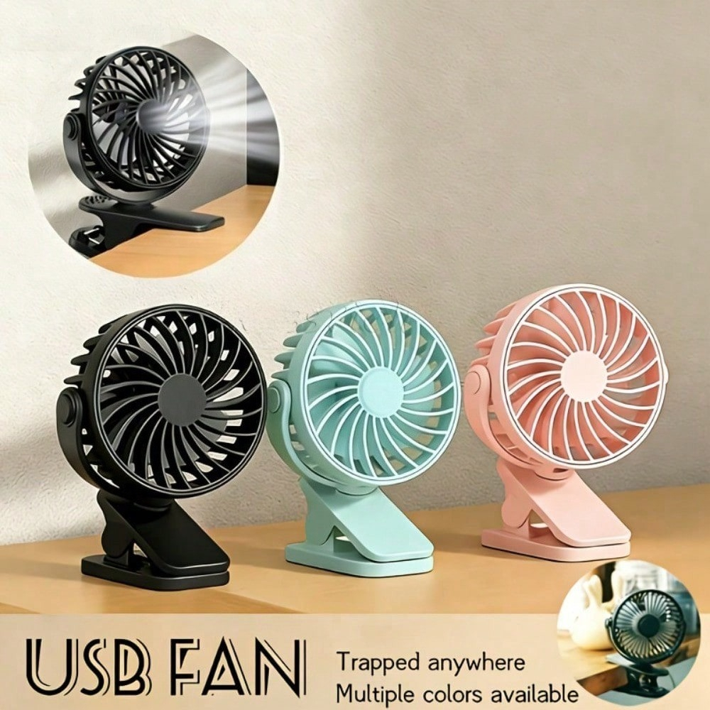 Usb Fan Silent - 1pc 360° Adjustable USB Clip on