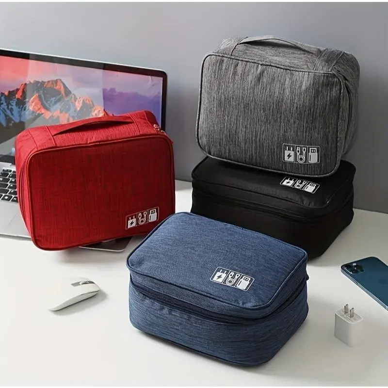Cable Organizer Bag - Tame Your Cable Chaos: Compact Electronics