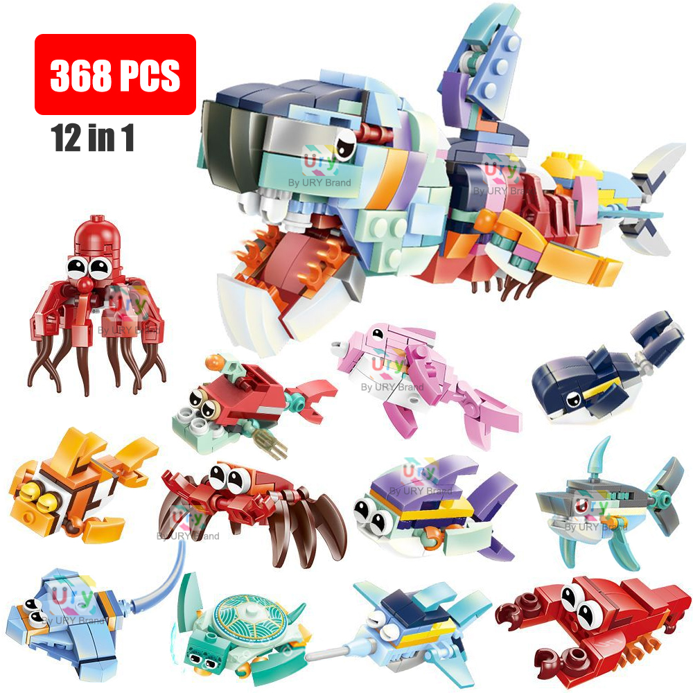 Tech Diving Accessories - Moc 12in1 Ocean Marine Fish Animals