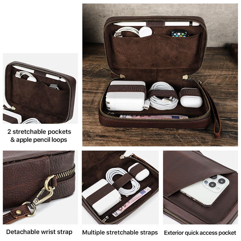 Vintage Brown Genuine Cowhide  - đánh giá và giá Tech Accessories Travel