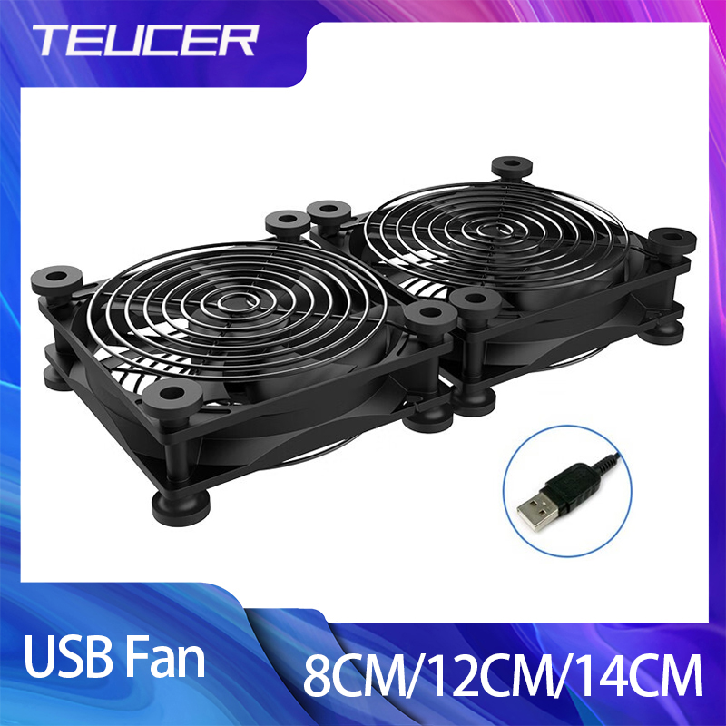 TEUCER 8CM/12CM/14CM USB Fan C - đánh giá và giá Usb Fan Silent