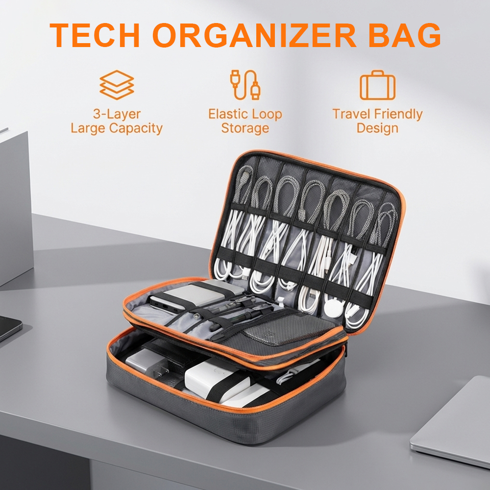 Large Capacity Tech Organizer  - đánh giá và giá Tech Accessories Travel