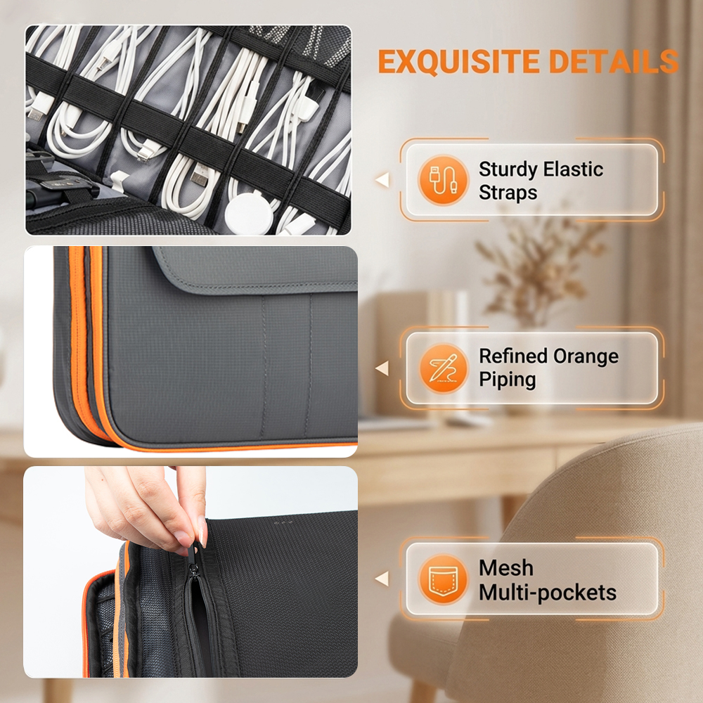 Large Capacity Tech Organizer  - đánh giá và giá Tech Accessories Travel