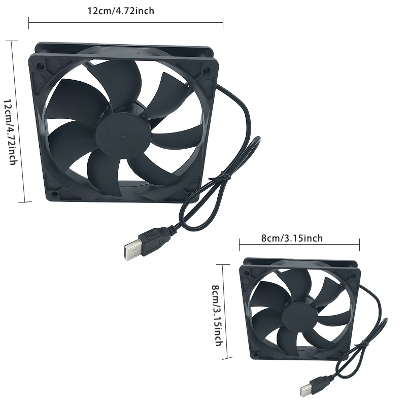8/12cm 12V USB Powered Compute - đánh giá và giá Usb Fan Silent
