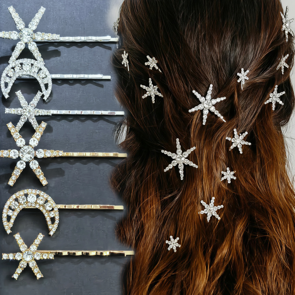3/4 pcs set Crystal Star Hairp - đánh giá và giá Tech Accessories Women