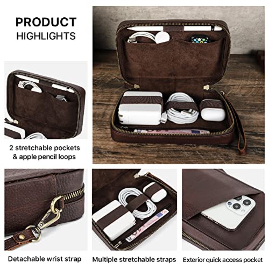 Full Grain Leather Electronic  - đánh giá và giá Tech Accessories Travel