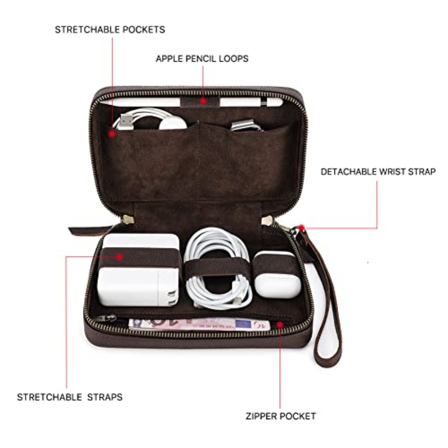 Full Grain Leather Electronic  - đánh giá và giá Tech Accessories Travel